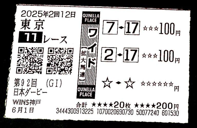 2025当たり馬券