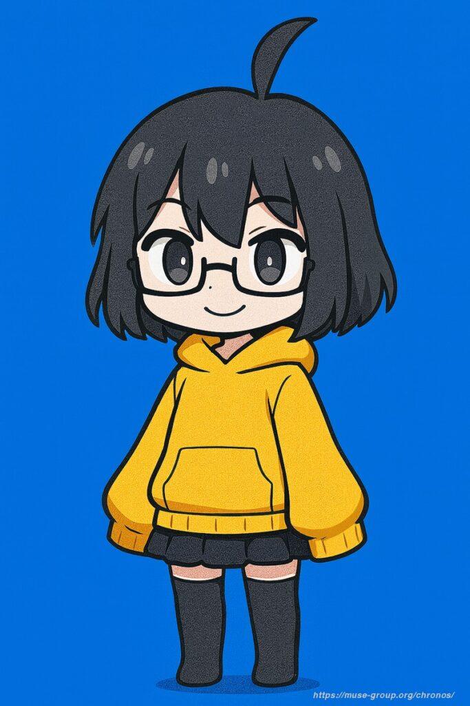 生成立ち絵：表情差分（にっこり）